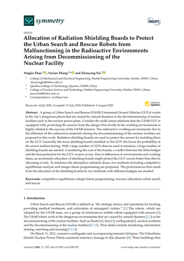 Allocation of Radiation Shielding Boards to Protect the Urban Search