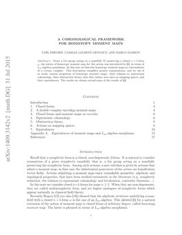 A Cohomological Framework for Homotopy Moment Maps 10