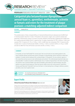 Calcipotriol Plus Betamethasone Dipropionate Aerosol Foam Vs