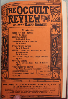 Occult Review V11 N6 Jun 1910