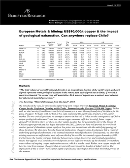 Bernstein Research Publications Are Disseminated to Our Customers Through Posting on the Firm's Password Protected Website