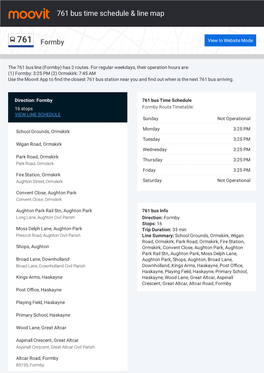 761 Bus Time Schedule & Line Route