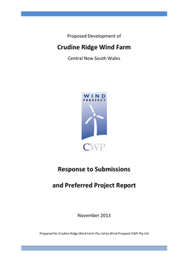 Crudine Ridge Wind Farm Central New South Wales
