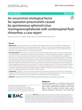 An Uncommon Etiological Factor for Aspiration Pneumonitis Caused By