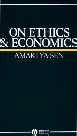 Ethics and Economics by Amartya