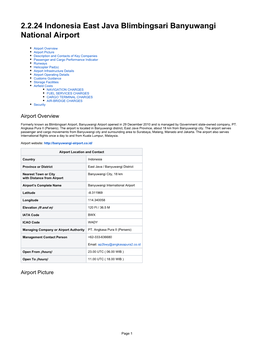 2.2.24 Indonesia East Java Blimbingsari Banyuwangi National Airport
