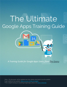 Google Apps Training Guide