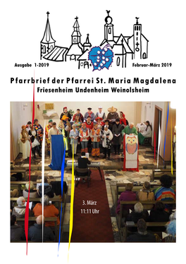 Pfarrbrief Der Pfarrei St. Maria Magdalena Friesenheim