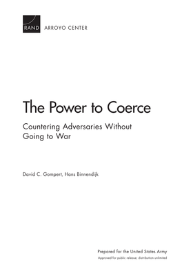 The Power to Coerce: Countering Adversaries Without Going to War