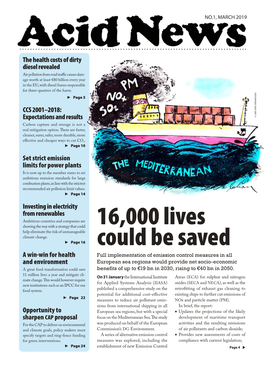 16,000 Lives Could Be Saved Continued from Front Page