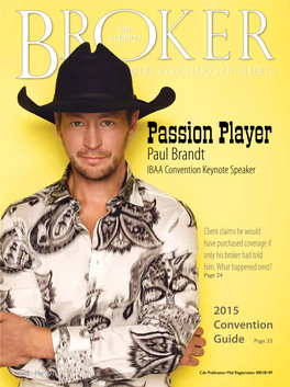 Passion Player Paul Brandt IBAA Convention Keynote Speaker