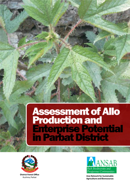 Assessment of Allo Production and Enterprise Potential in Parbat District