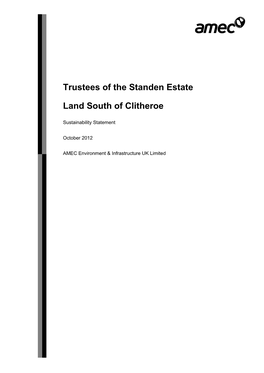 Trustees of the Standen Estate Land South of Clitheroe