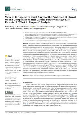 Value of Perioperative Chest X-Ray for the Prediction of Sternal Wound Complications After Cardiac Surgery in High-Risk Patients: a “Work in Progress” Analysis