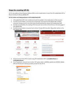 Steps for Creating UPI ID