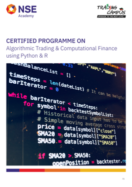 Algorithmic Trading & Computational Finance Using Python 05