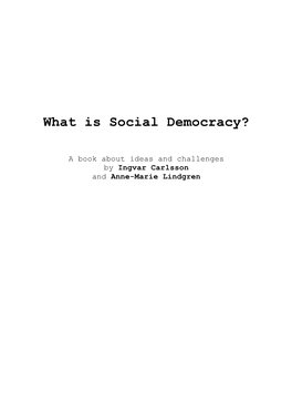 What Is Social Democracy?