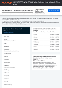 2NXH5BC0CUWNLQDAAI2MGG Funicular Time Schedule & Line Route