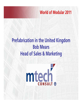 Prefabrication in the UK 110404