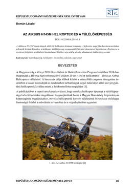 Az Airbus H145m Helikopter És a Túlélőképesség Bevezetés