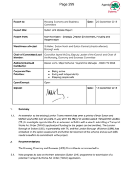 Sutton Tram Update Report.Pdf