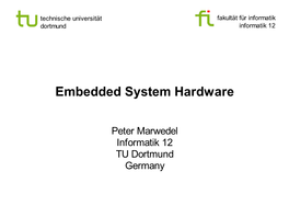 Embedded System Hardware