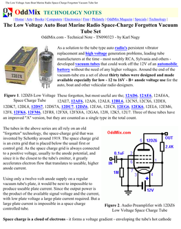 The Low Voltage Auto Boat Marine Radio Space-Charge Forgotten Vacuum Tube Set