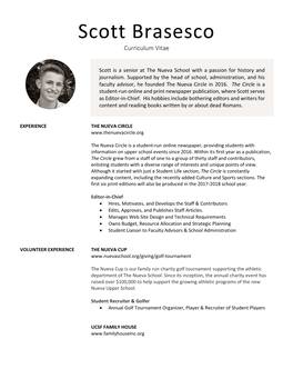 Scott Brasesco Curriculum Vitae