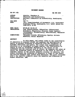 DOCUMENT-RESUME ED 071.152 EA 004 650 AUTHOR Schultz