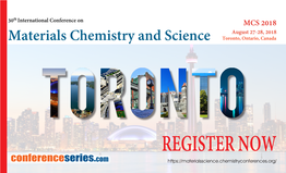 Materials Chemistry and Science Toronto, Ontario, Canada