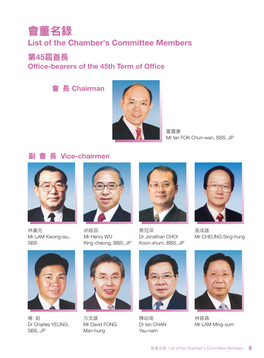 會董名錄- List of the Chamber's Committee Members