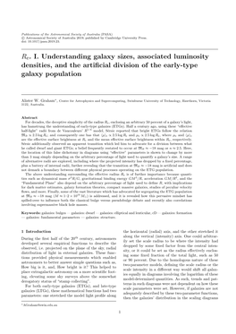 Re. I. Understanding Galaxy Sizes, Associated Luminosity Densities, and the Artiﬁcial Division of the Early-Type Galaxy Population