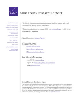 The US Drug Policy Landscape