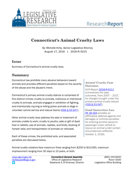 Connecticut's Animal Cruelty Laws