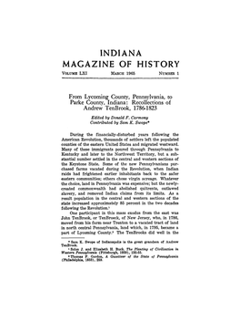 Indiana Magazine of History