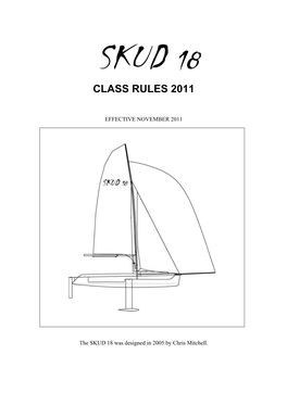 SKUD 18 Class Rules November 2011