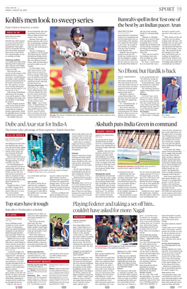 Kohli's Men Look to Sweep Series