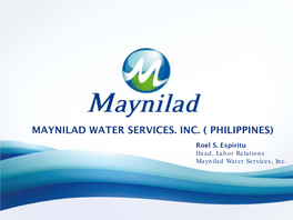 Maynilad Water Services. Inc. ( Philippines)