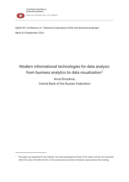 From Business Analytics to Data Visualization1