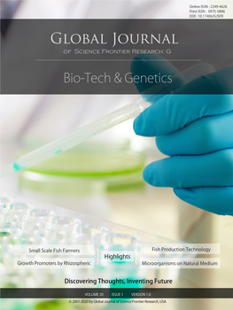 Global Journal of Science Frontier Research: G Bio-Tech & Genetics