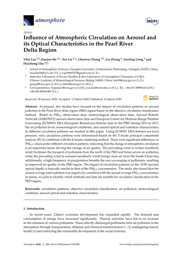 Influence of Atmospheric Circulation on Aerosol and Its Optical