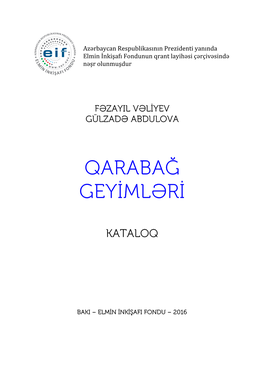 Qarabağ Geyimləri