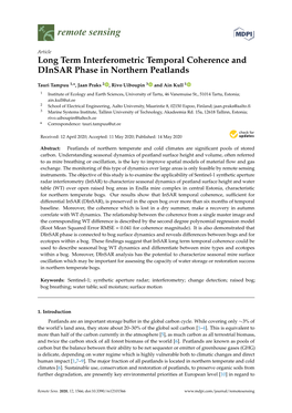 Long Term Interferometric Temporal Coherence and Dinsar Phase in Northern Peatlands