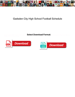 Gadsden City High School Football Schedule