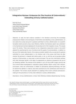 Indwelling Urinary Catheterization