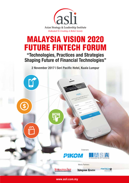 Malaysia Vision 2020 Fintech Forum 2017