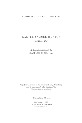 Walter Samuel Hunter