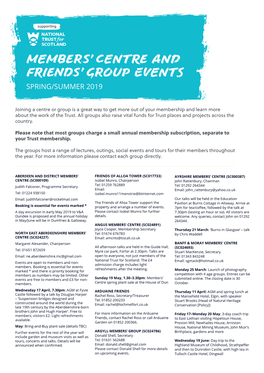 Members' Centre and Friends' Group Events