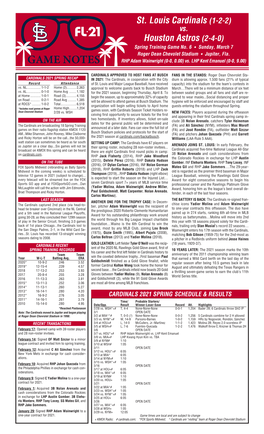 GAME NOTES RHP Adam Wainwright (0-0, 0.00) Vs