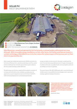 Solar Pv West Balmirmer Farm